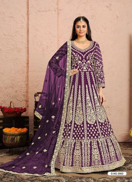 Purple Colour AANAYA 130 Designer Fancy Festive Wear Heavy Embroidery Salwar Suit Latest Collection 3002
